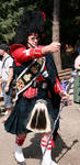Leader of the bag pipers. Leader of the bag pipers.