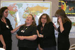We all mourn Pluto. (left to right: Abigail, Michelle, Abby's mom, and me) We all mourn Pluto. (left to right: Abigail, Michelle, Abby's mom, and me)