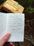 One of the poems left behind One of the poems left behind
