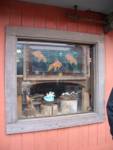 Fishies on stained glass at Fisherman's Wharf in Monterey. Fishies on stained glass at Fisherman's Wharf in Monterey.