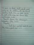 Kim left a note for the person who parked too close to her car. Kim left a note for the person who parked too close to her car.