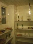 Blocks of ice were put in this tiled room to keep food cold. Blocks of ice were put in this tiled room to keep food cold.