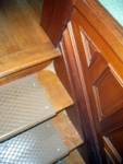 The little gold bits were put in the corners of the stairs so dust wouldn't get lodged in there. The little gold bits were put in the corners of the stairs so dust wouldn't get lodged in there.