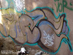 Graffiti on tank wall Graffiti on tank wall