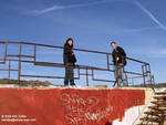 Janice and Kirsten on the roof Janice and Kirsten on the roof