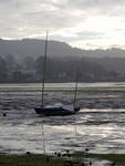 A stranded sailboat in Morro Bay. A stranded sailboat in Morro Bay.