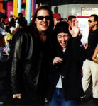 Chalise smiling, Janice getting attacked by a stray bubble. (2001) Chalise smiling, Janice getting attacked by a stray bubble. (2001)