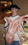 ... and fights off a rogue octopus ... and fights off a rogue octopus