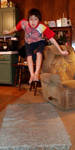 My nephew Michael trying to see how high he can jump. My nephew Michael trying to see how high he can jump.